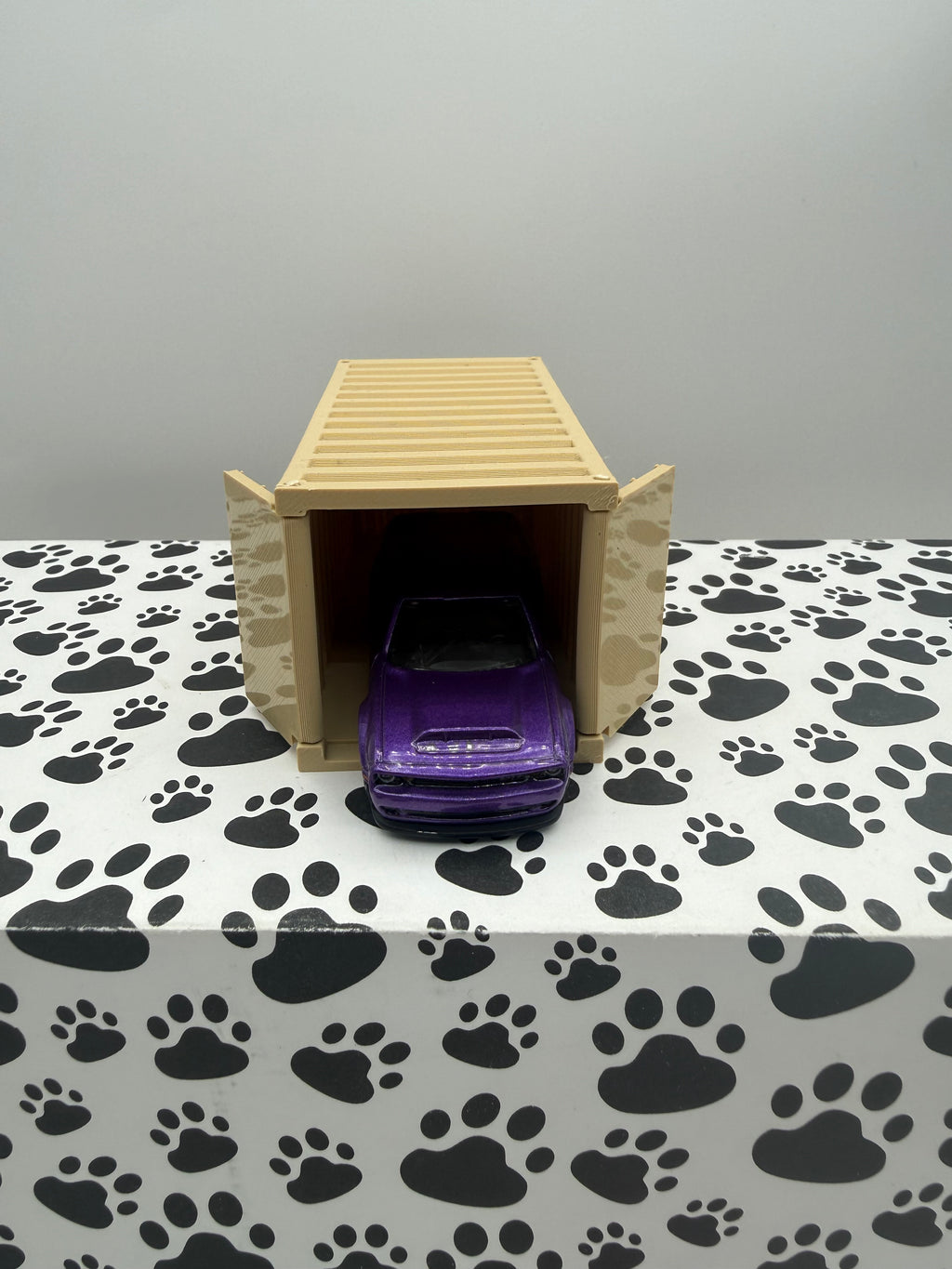 Custom 3D Printed 1/64 scale Shipping Container Desert Tan
