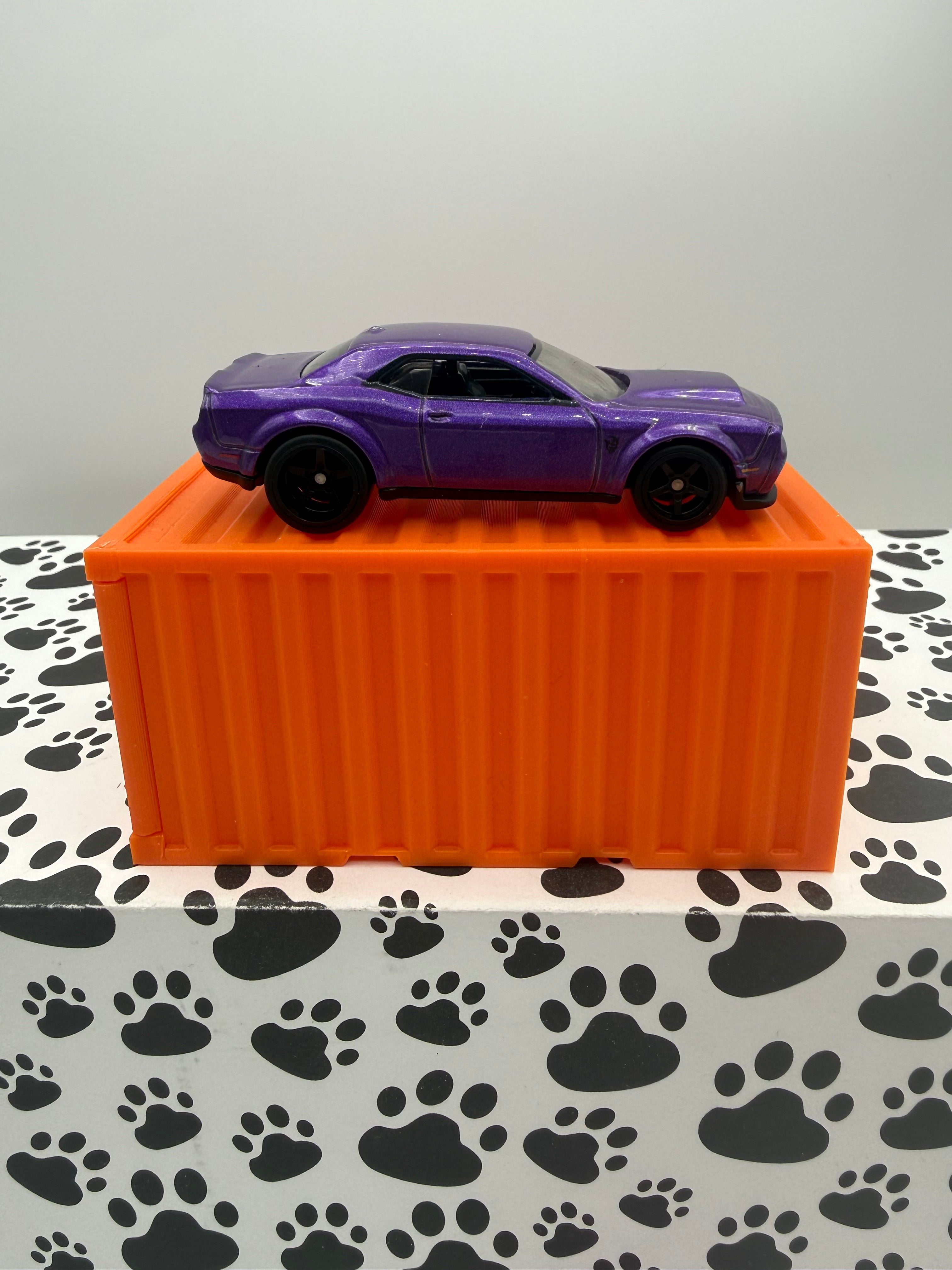 Custom 3D Printed 1/64 scale Shipping Container Orange