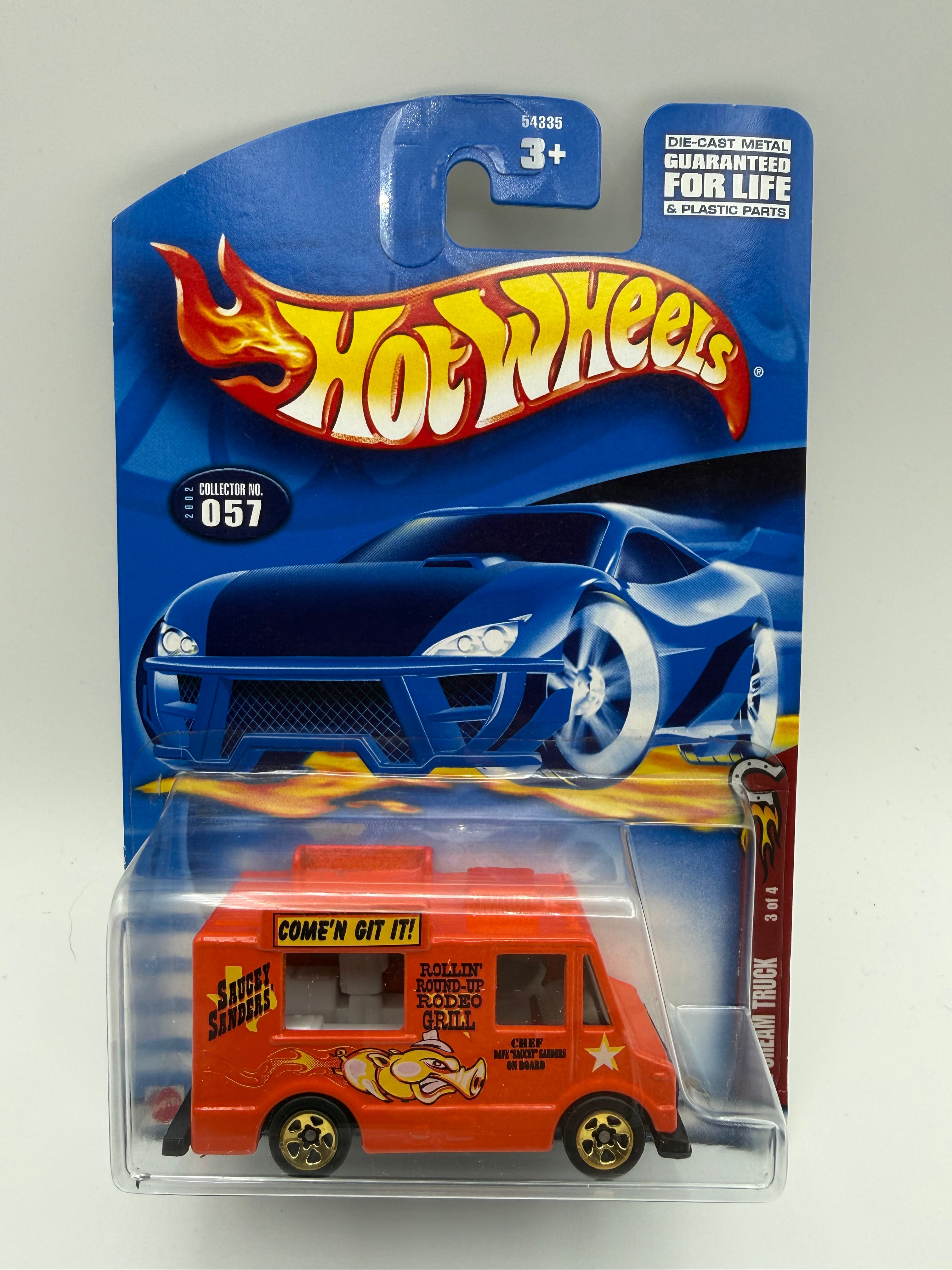Hot Wheels Ice Cream Truck 3/4 2002 Collector #57 Orange