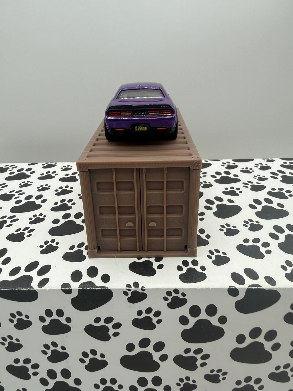 Custom 3D Printed 1/64 scale Shipping Container Dark Tan