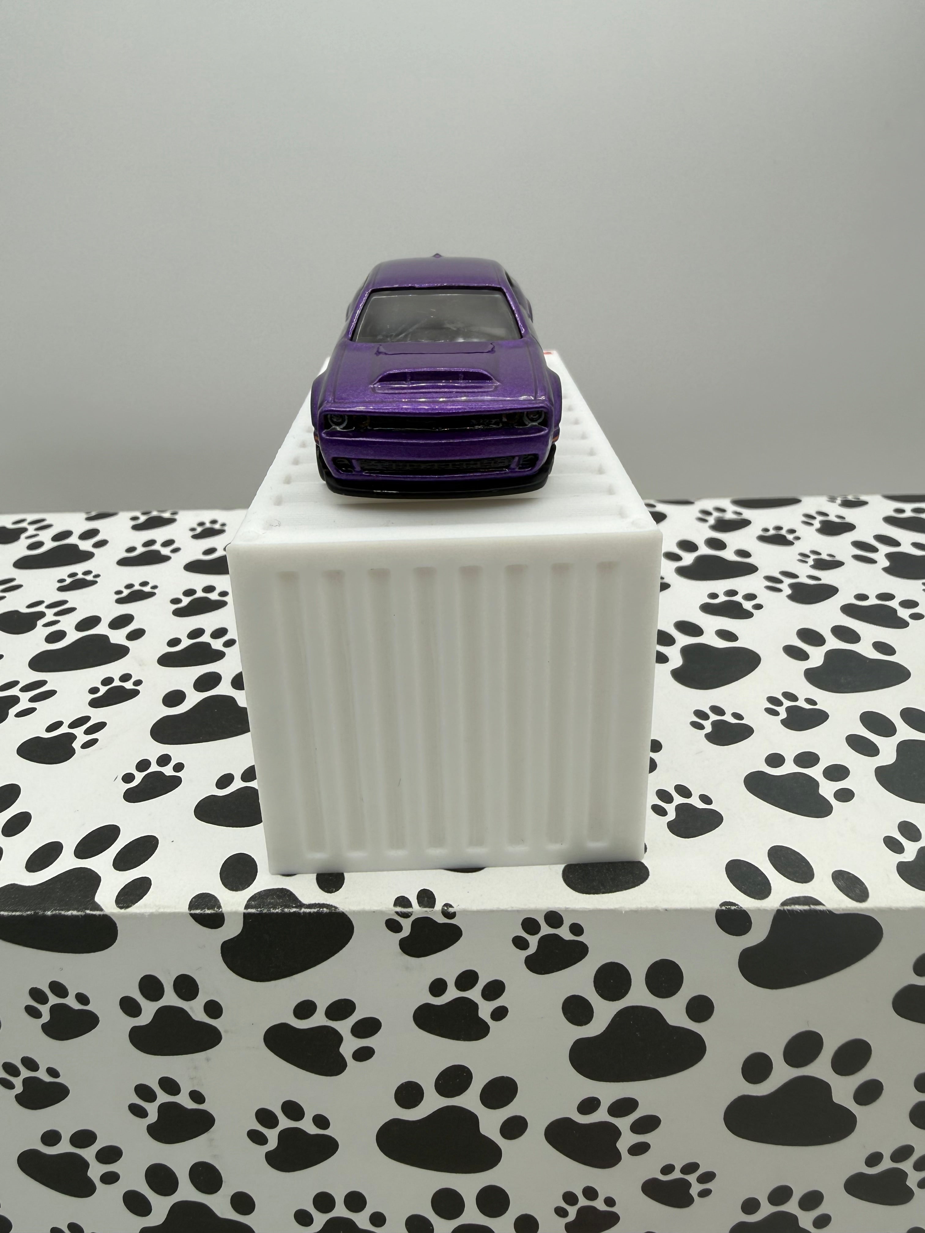 Custom 3D Printed 1/64 scale Shipping Container White