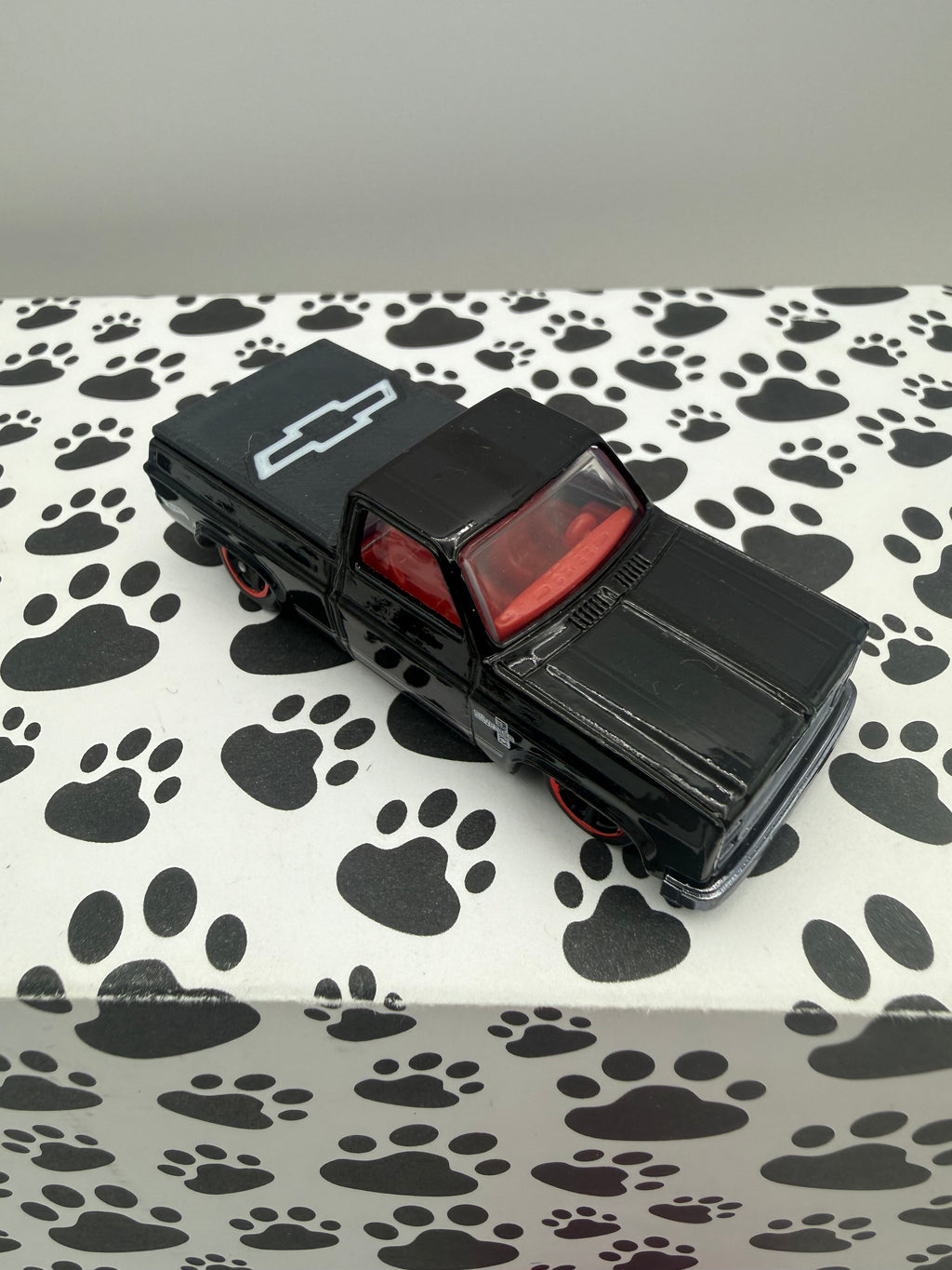 Custom 3D Printed Hot Wheels 83 Silverado bed cover Chevy Bow tie