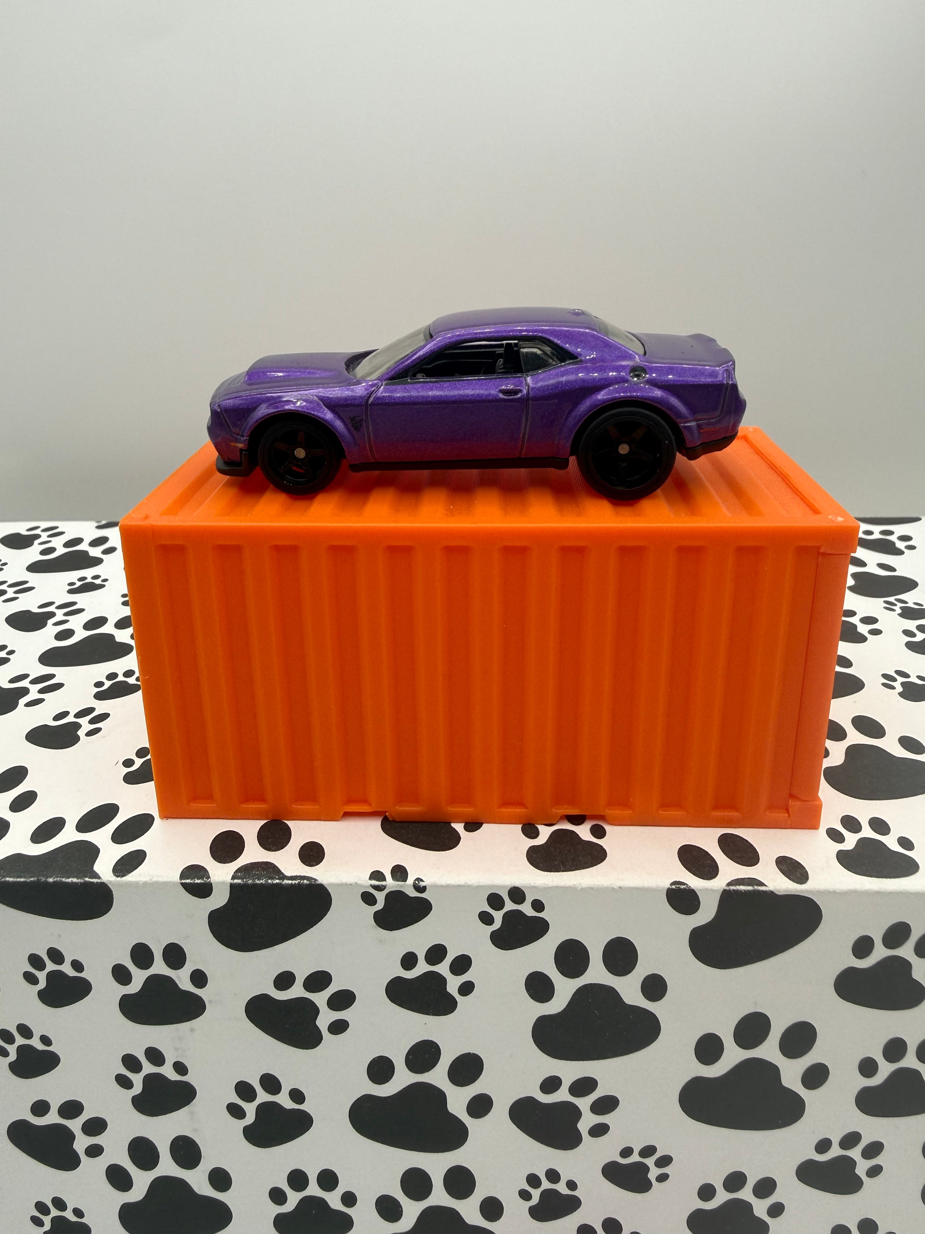 Custom 3D Printed 1/64 scale Shipping Container Orange