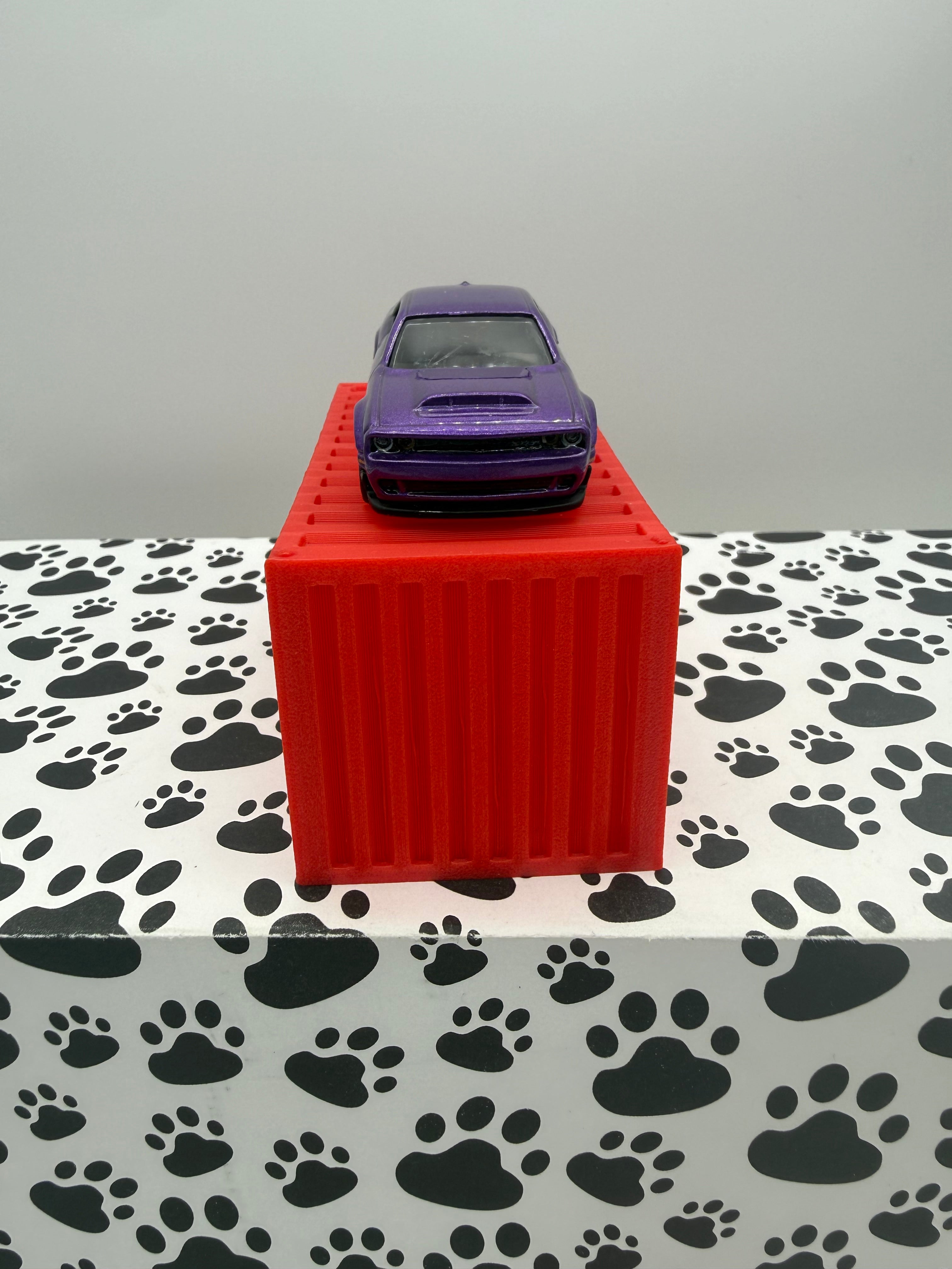 Custom 3D Printed 1/64 scale Shipping Container Red