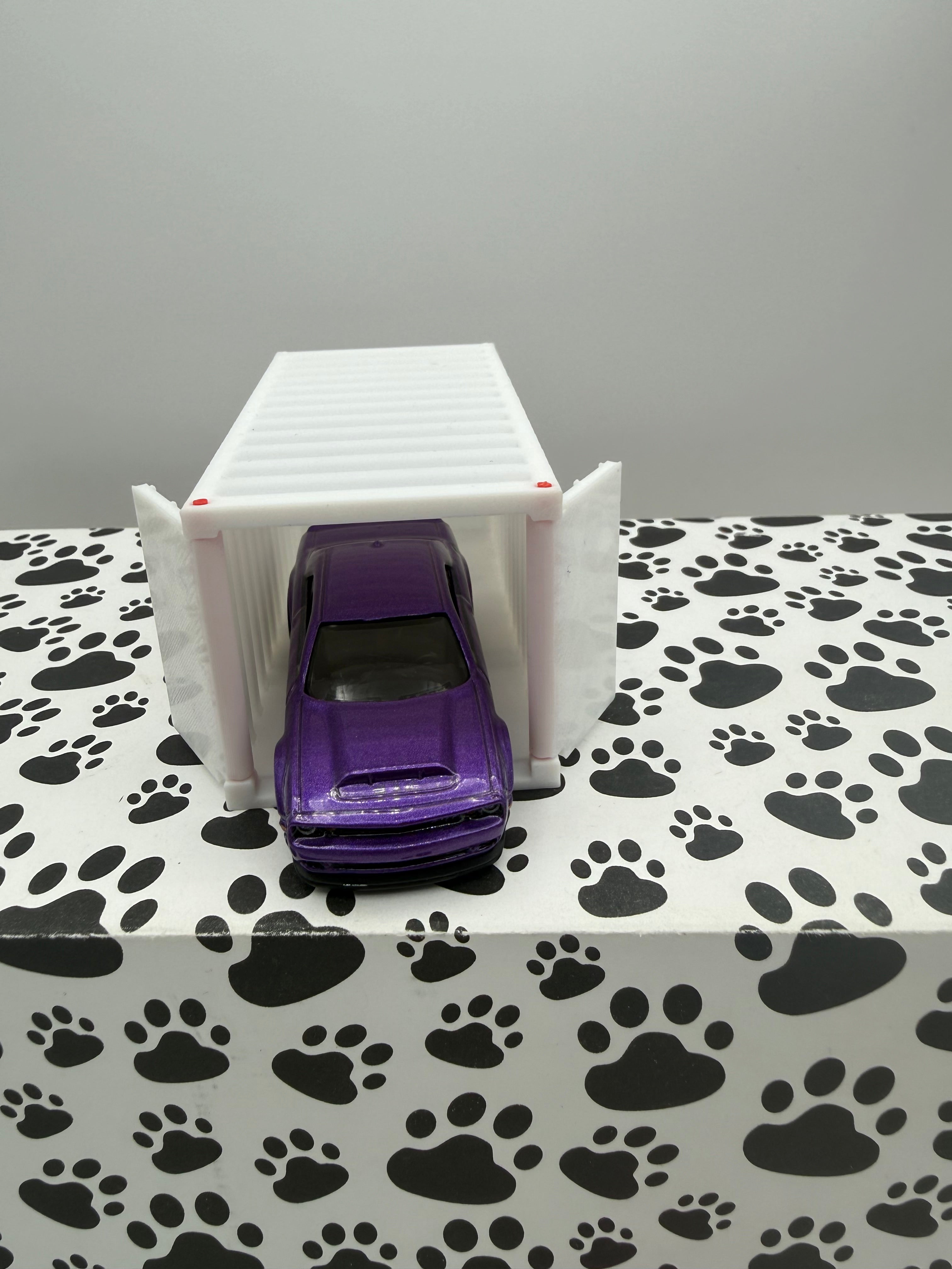 Custom 3D Printed 1/64 scale Shipping Container White