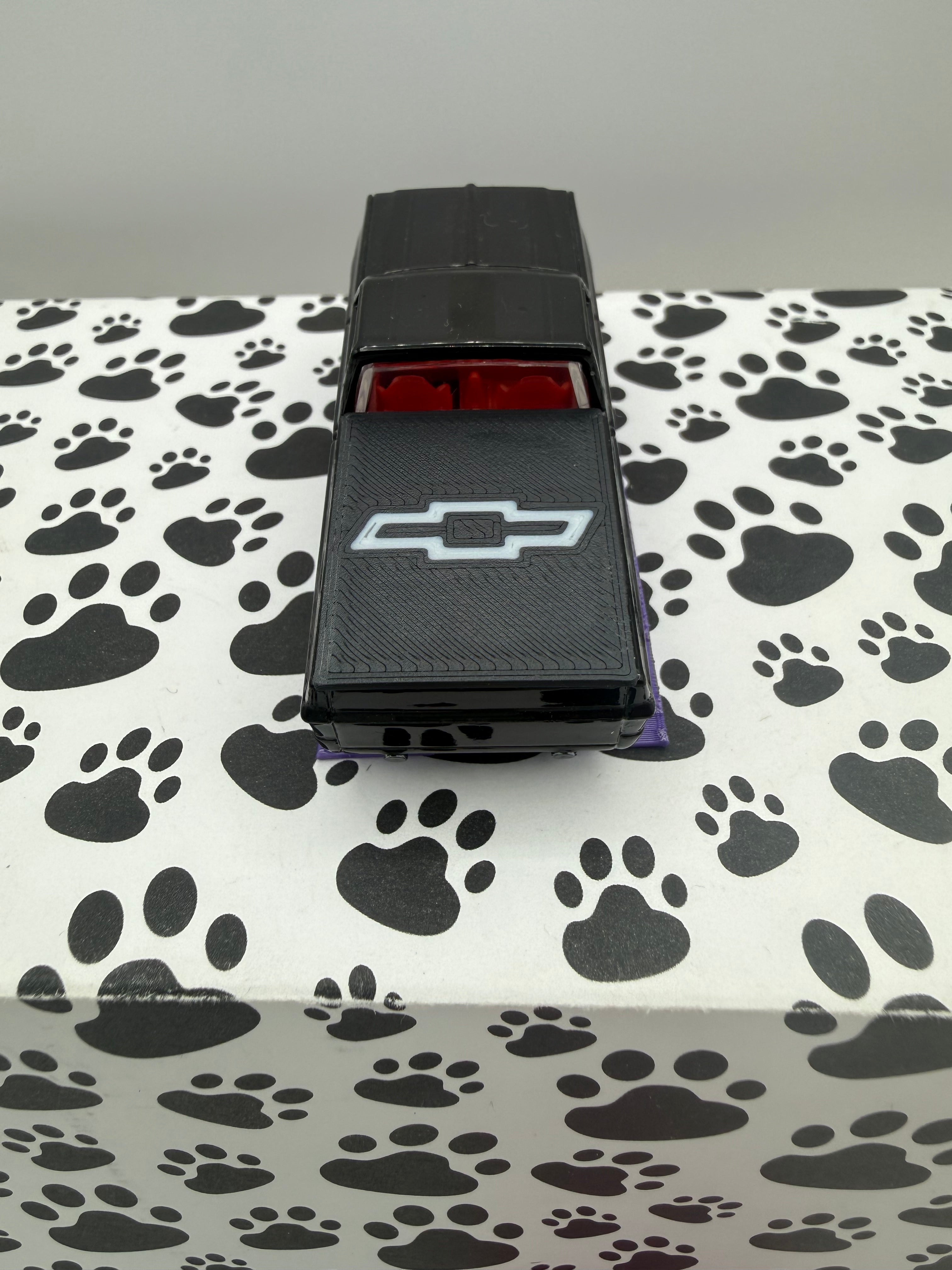 Custom 3D Printed Hot Wheels 83 Silverado bed cover Chevy Bow tie