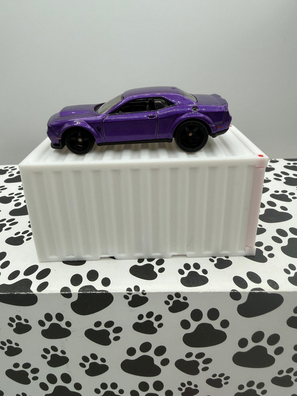 Custom 3D Printed 1/64 scale Shipping Container White