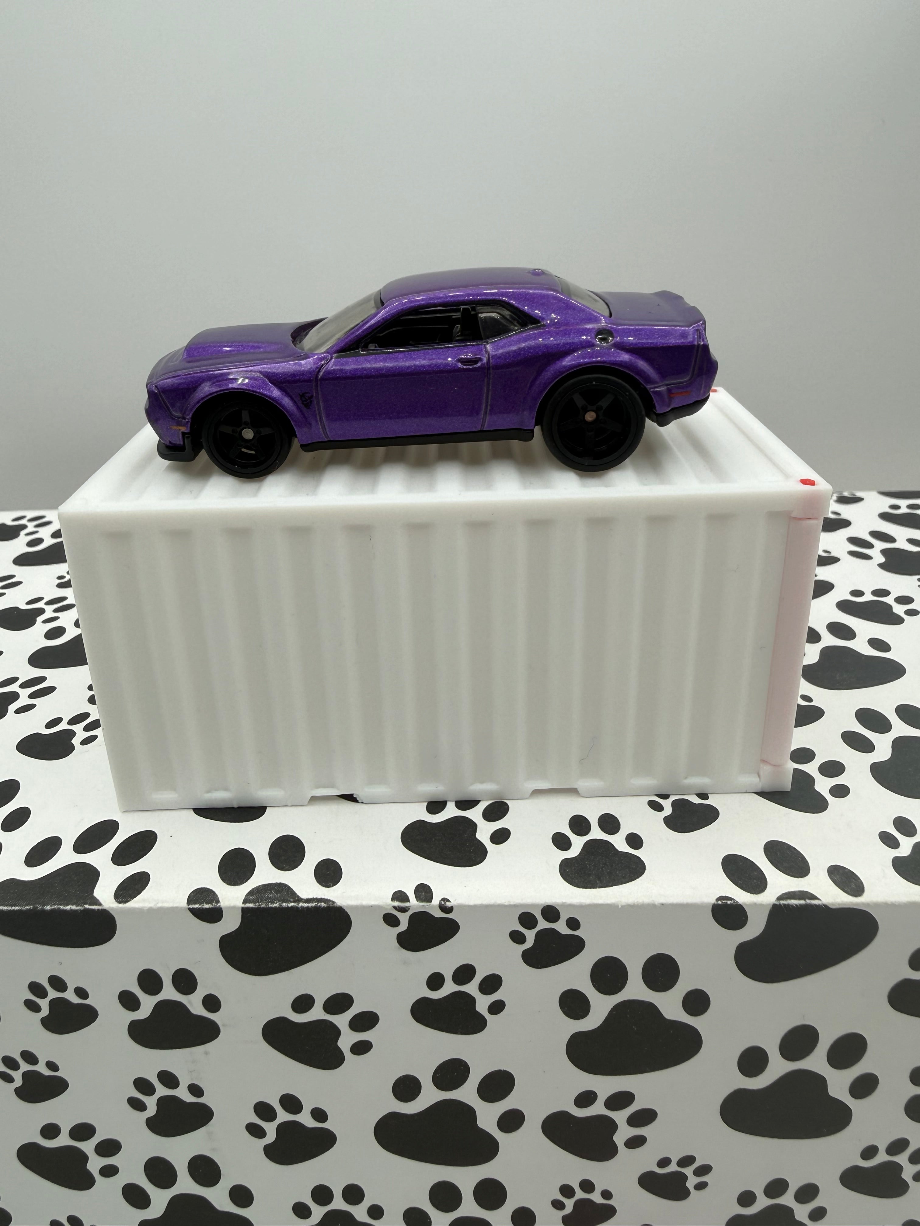 Custom 3D Printed 1/64 scale Shipping Container White