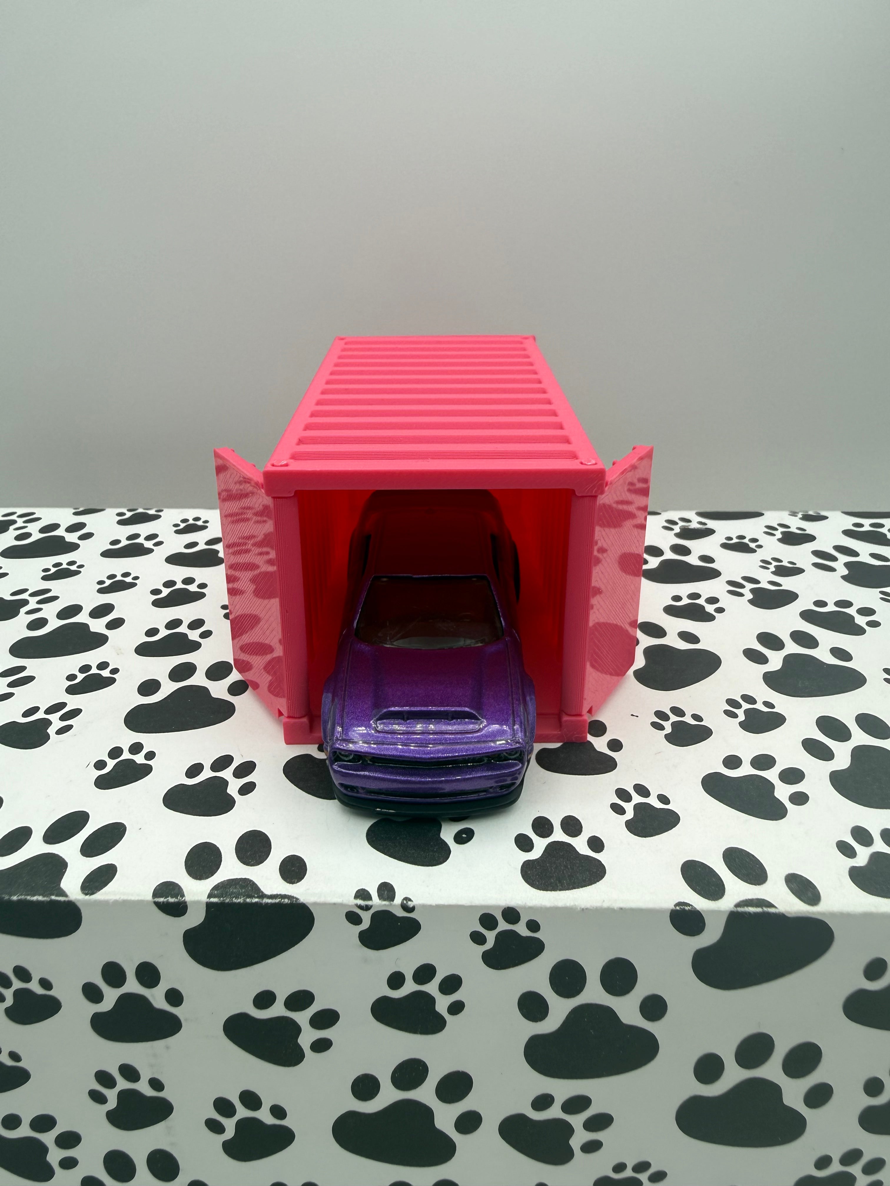 Custom 3D Printed 1/64 scale Shipping Container Pink