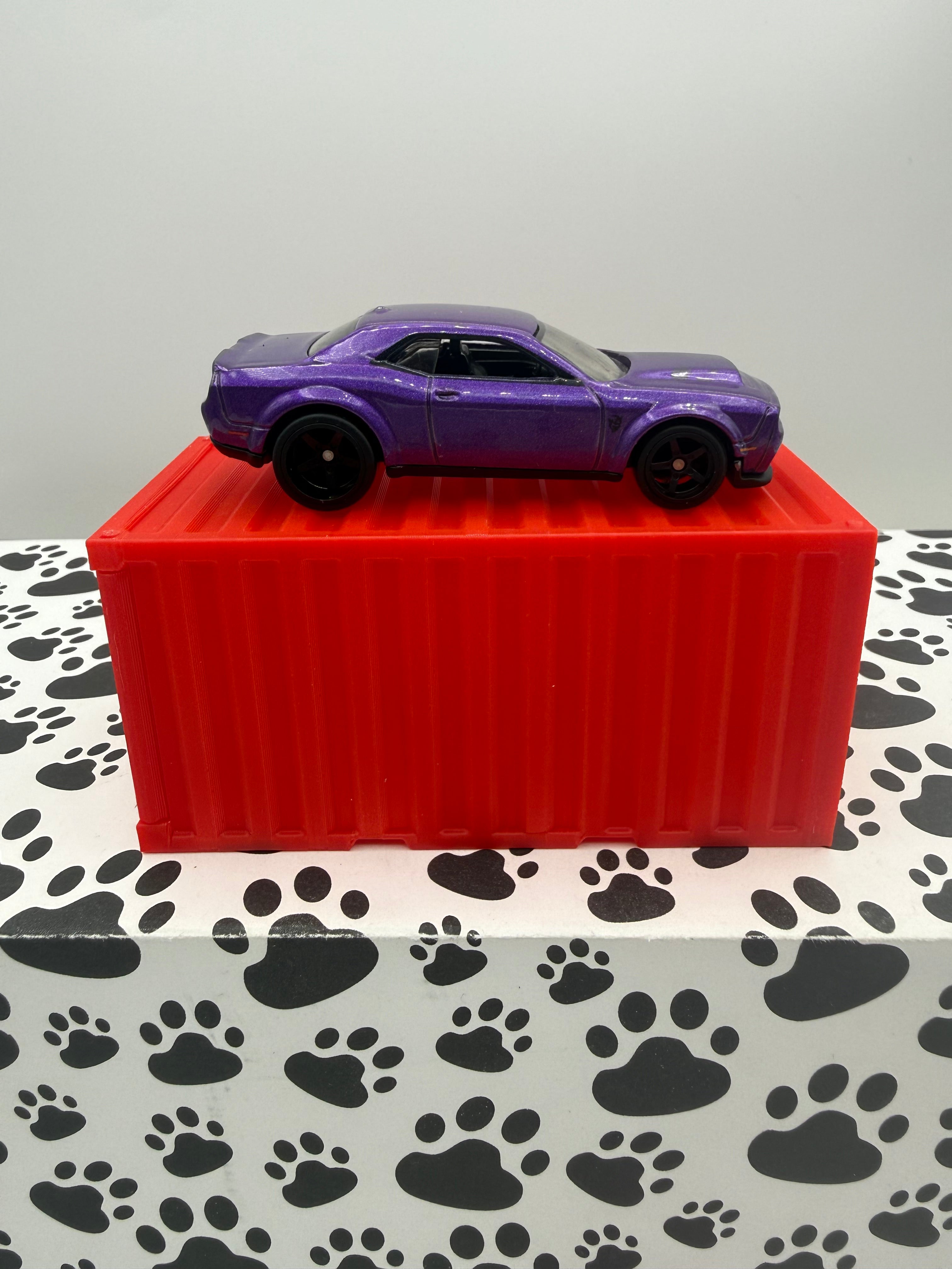 Custom 3D Printed 1/64 scale Shipping Container Red