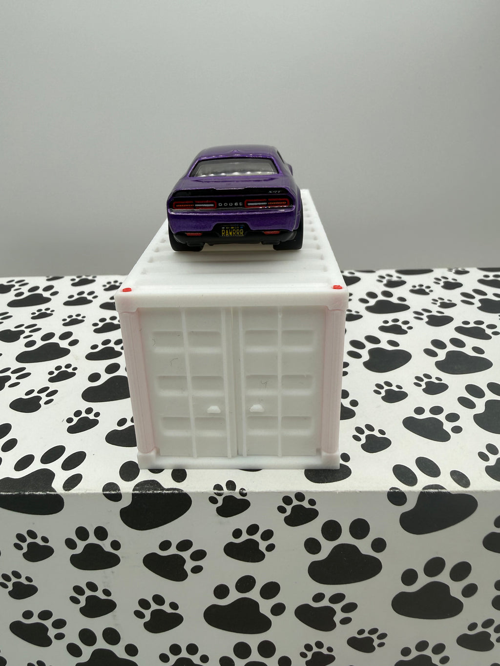 Custom 3D Printed 1/64 scale Shipping Container White