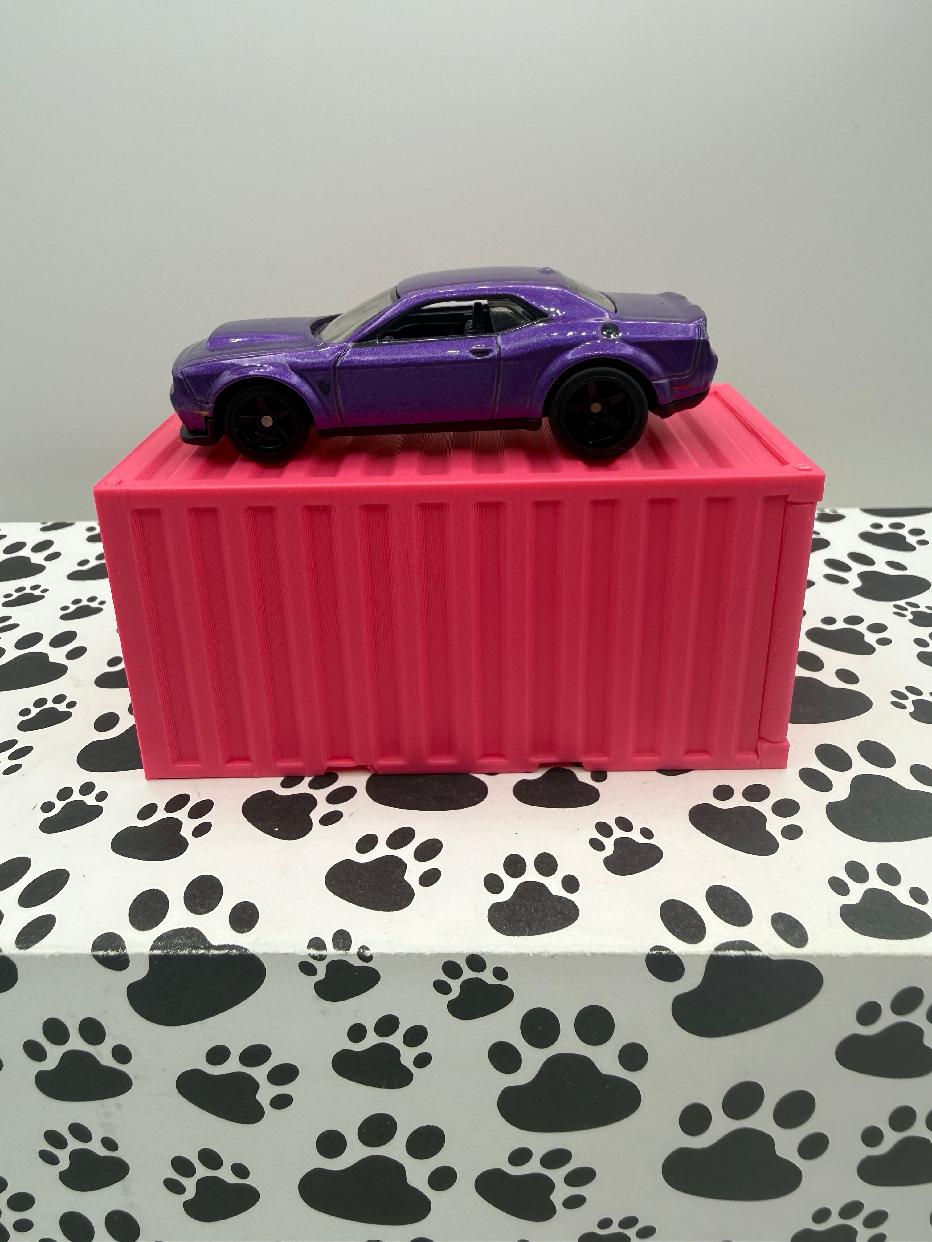 Custom 3D Printed 1/64 scale Shipping Container Pink