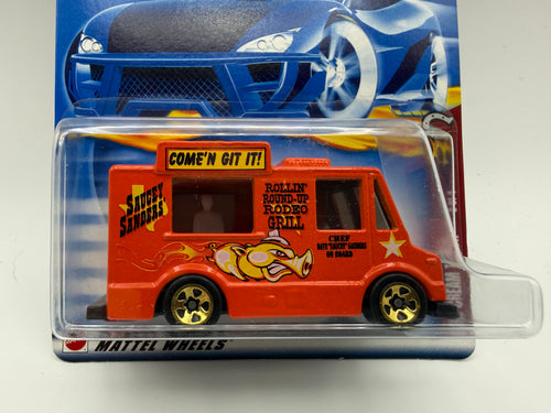 Hot Wheels Ice Cream Truck 3/4 2002 Collector #57 Orange