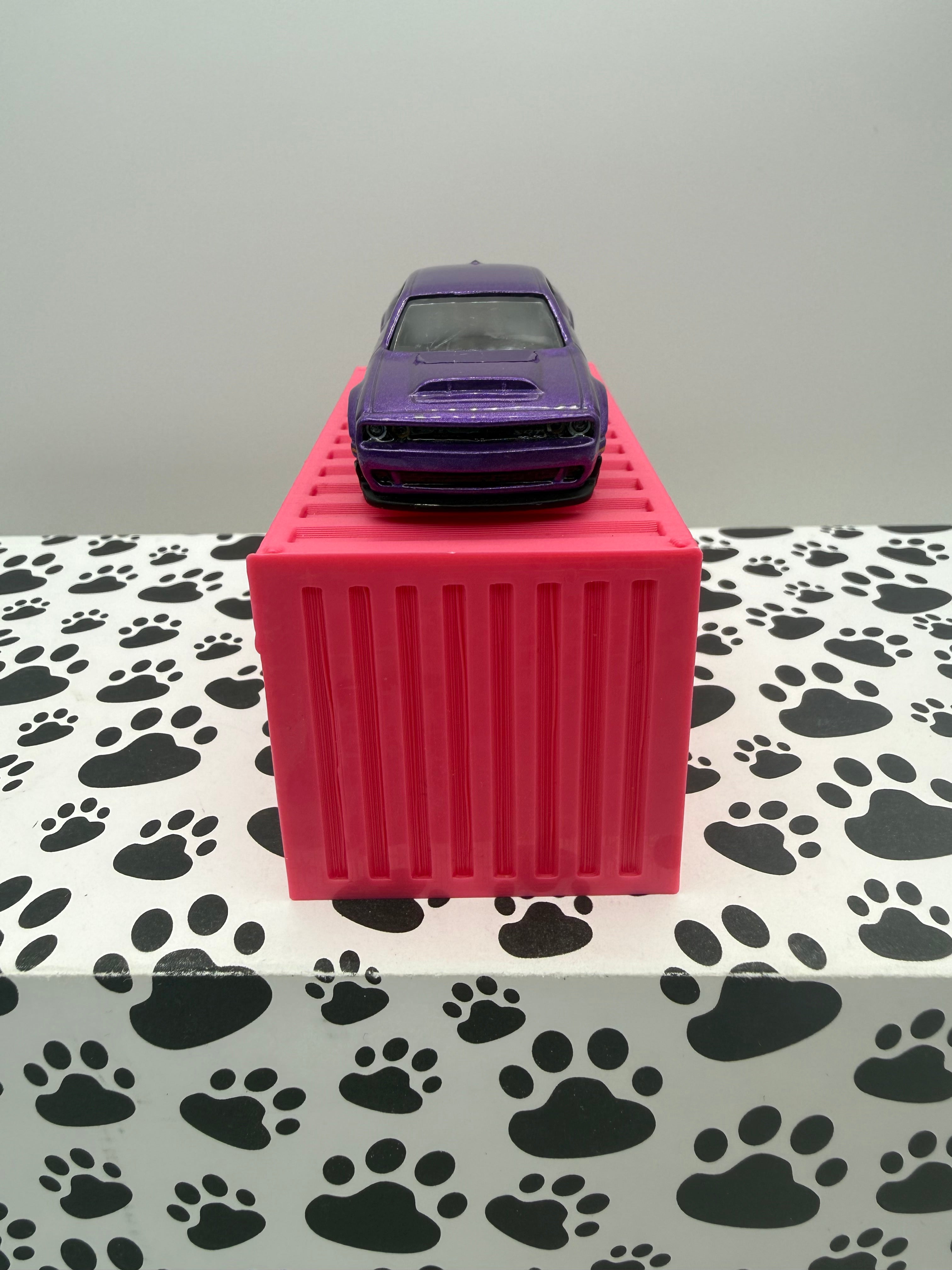 Custom 3D Printed 1/64 scale Shipping Container Pink