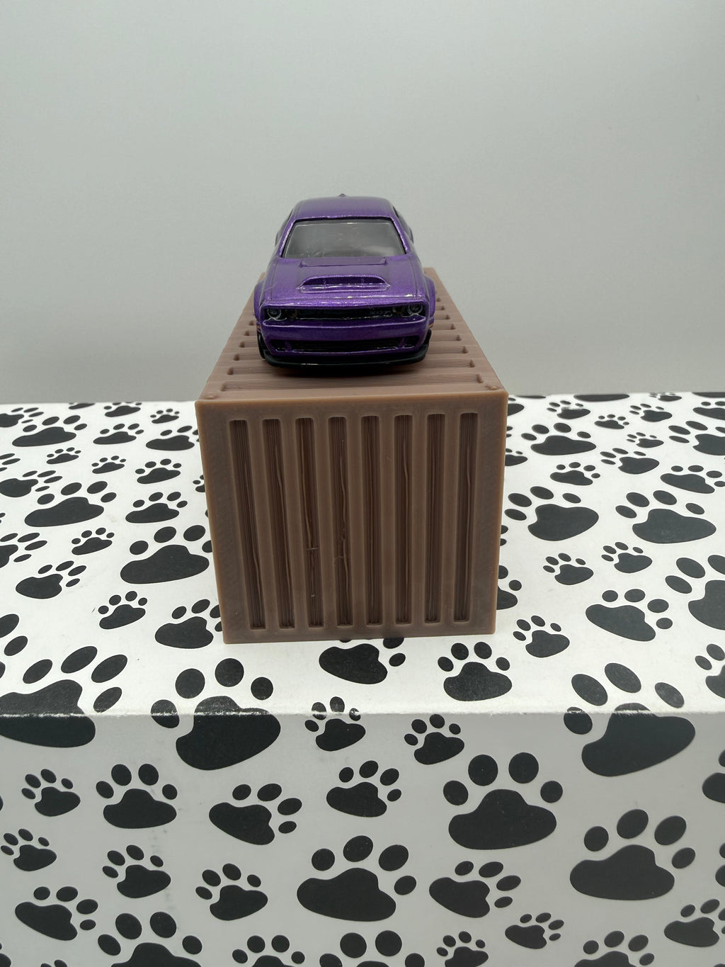 Custom 3D Printed 1/64 scale Shipping Container Dark Tan