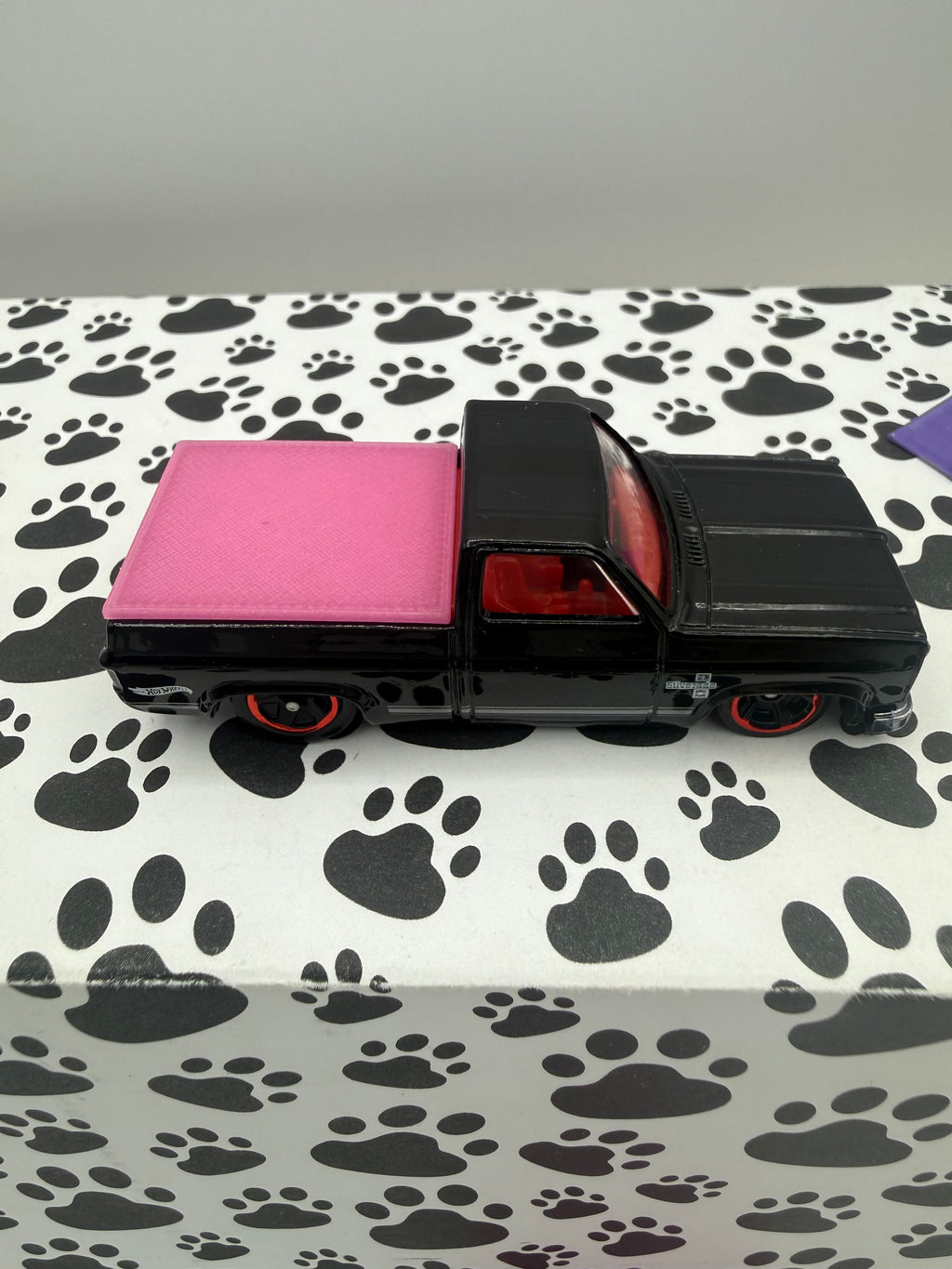 Custom 3D Printed Hot Wheels 83 Silverado bed cover Light Pink