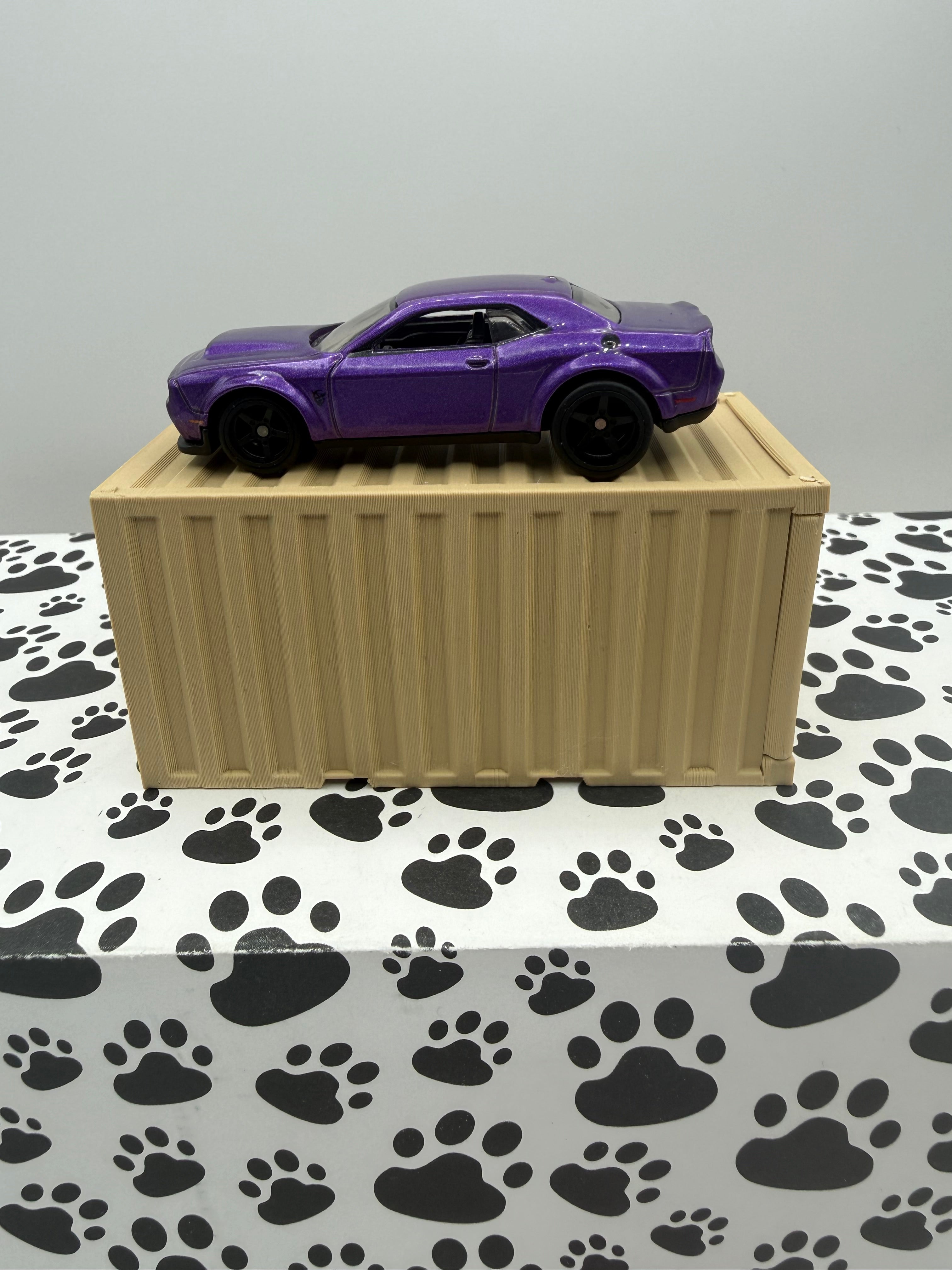Custom 3D Printed 1/64 scale Shipping Container Desert Tan