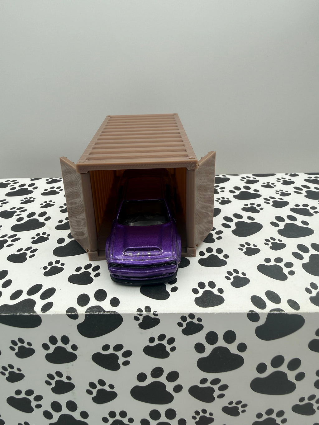 Custom 3D Printed 1/64 scale Shipping Container Dark Tan
