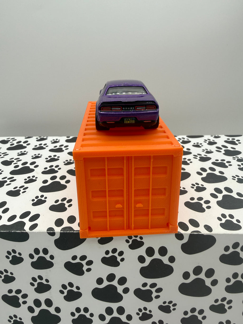 Custom 3D Printed 1/64 scale Shipping Container Orange
