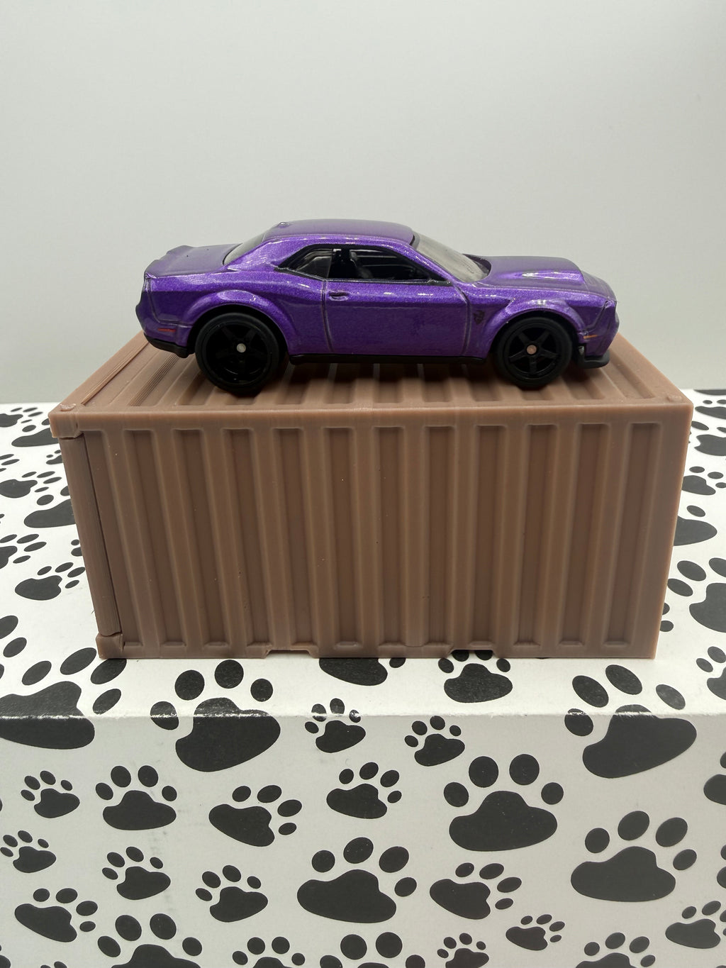Custom 3D Printed 1/64 scale Shipping Container Dark Tan