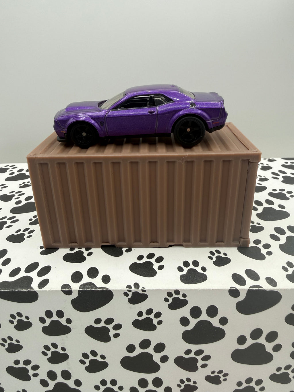 Custom 3D Printed 1/64 scale Shipping Container Dark Tan