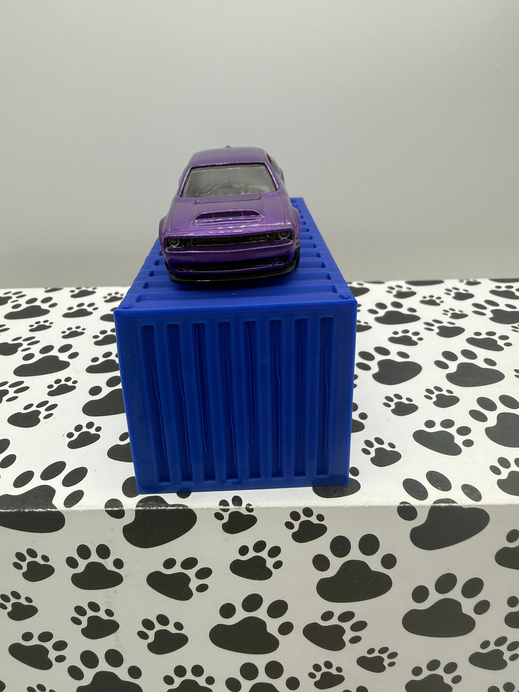 Custom 3D Printed 1/64 scale Shipping Container Blue
