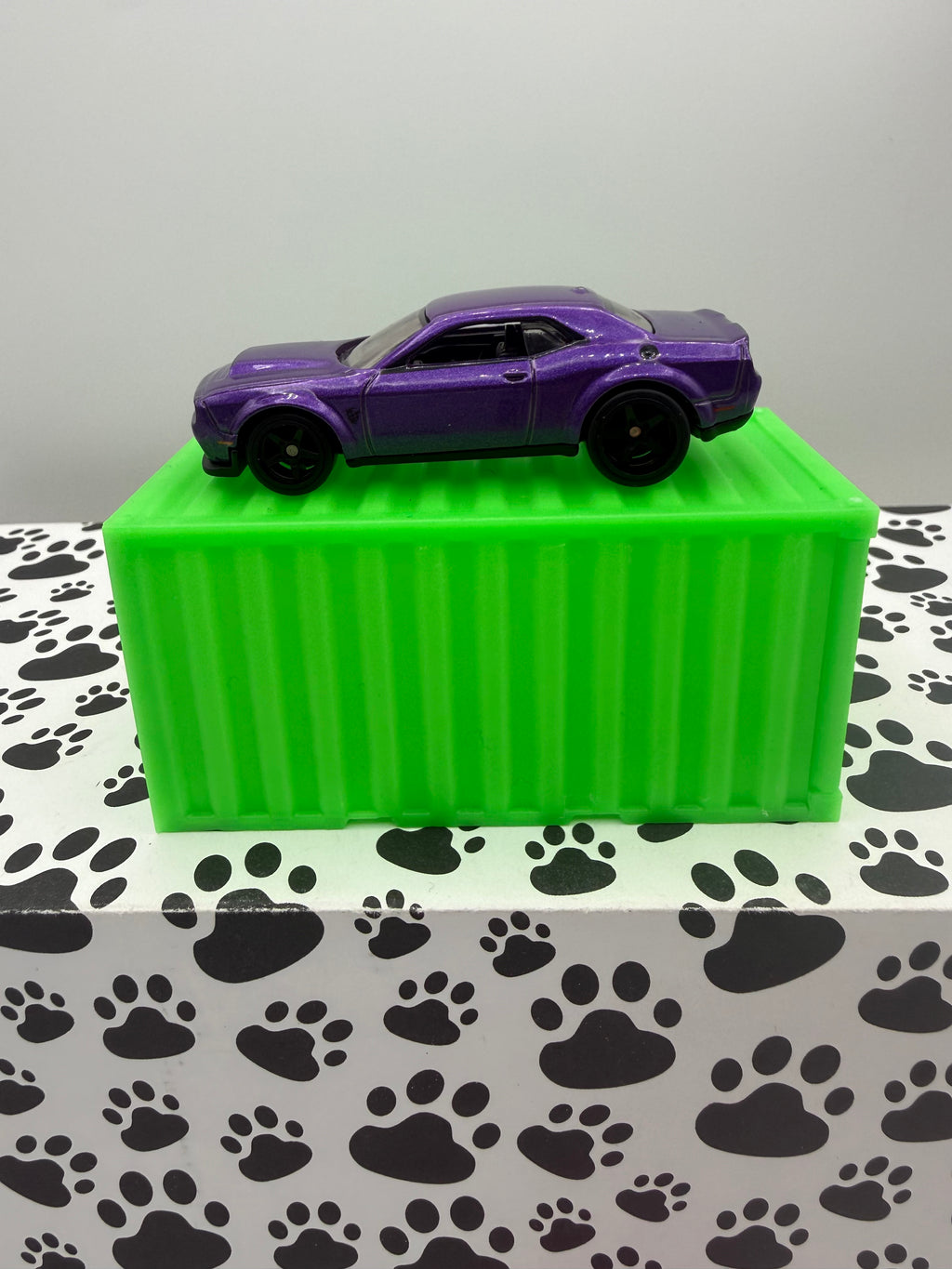 Custom 3D Printed 1/64 scale Shipping Container Glow Green