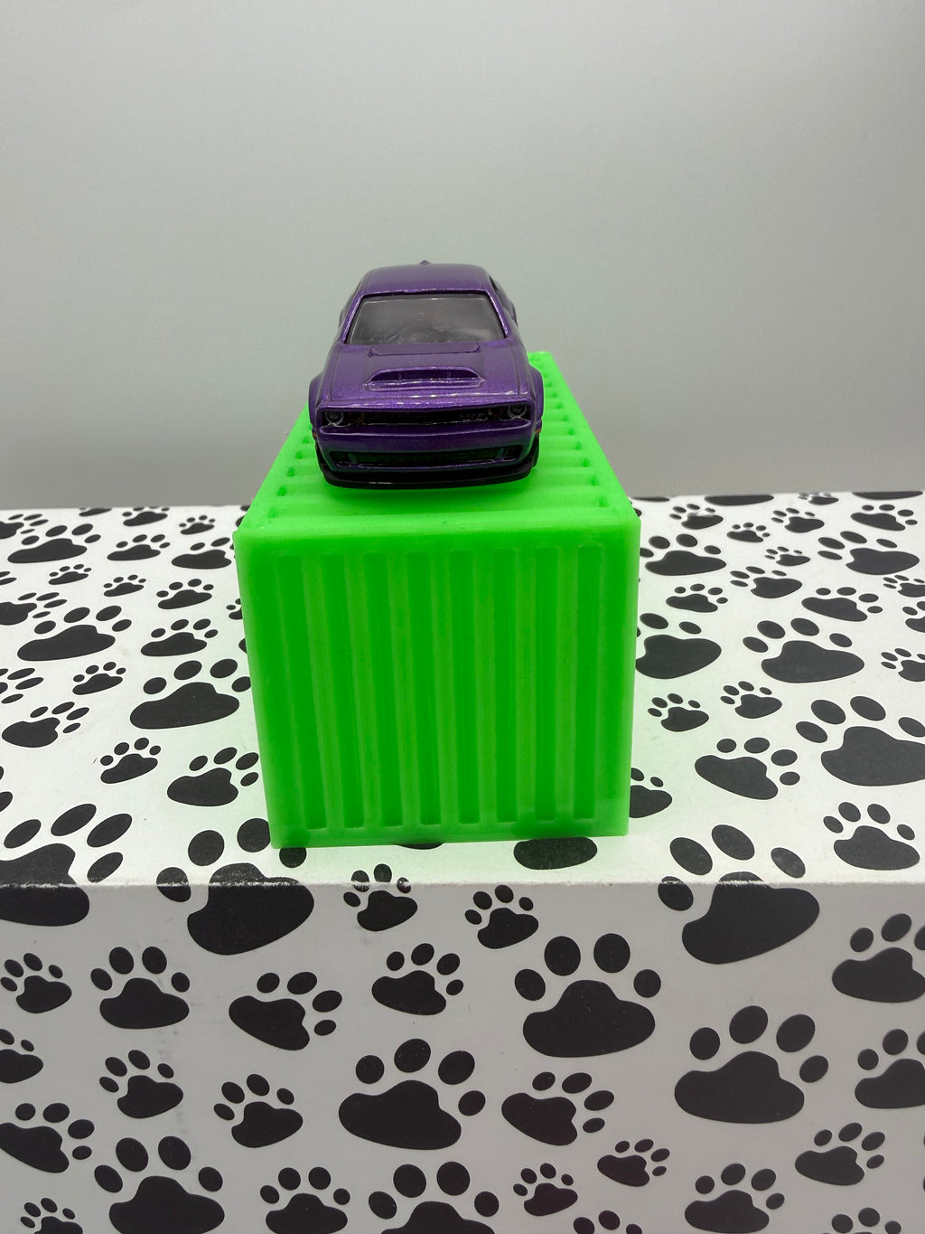 Custom 3D Printed 1/64 scale Shipping Container Glow Green
