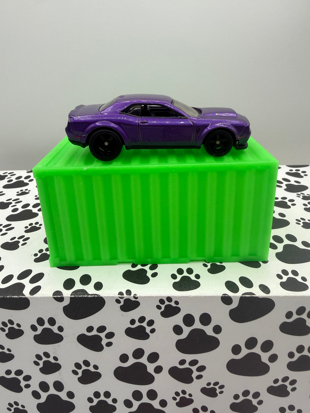 Custom 3D Printed 1/64 scale Shipping Container Glow Green